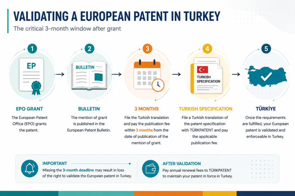 European patent validation in Turkey infographic