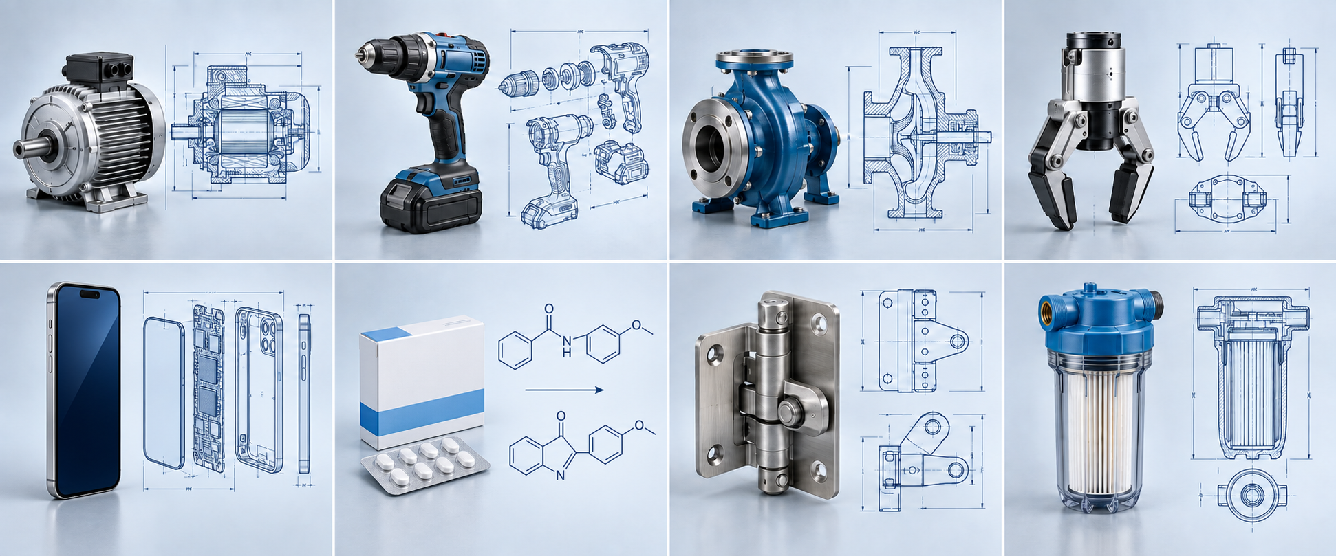 Patent ve faydalı model tescili — mekanik ürünlerin teknik patent çizimleri ve buluş örnekleri